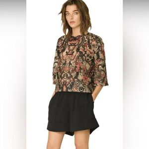 GANNI City Hall Lace Floral Top